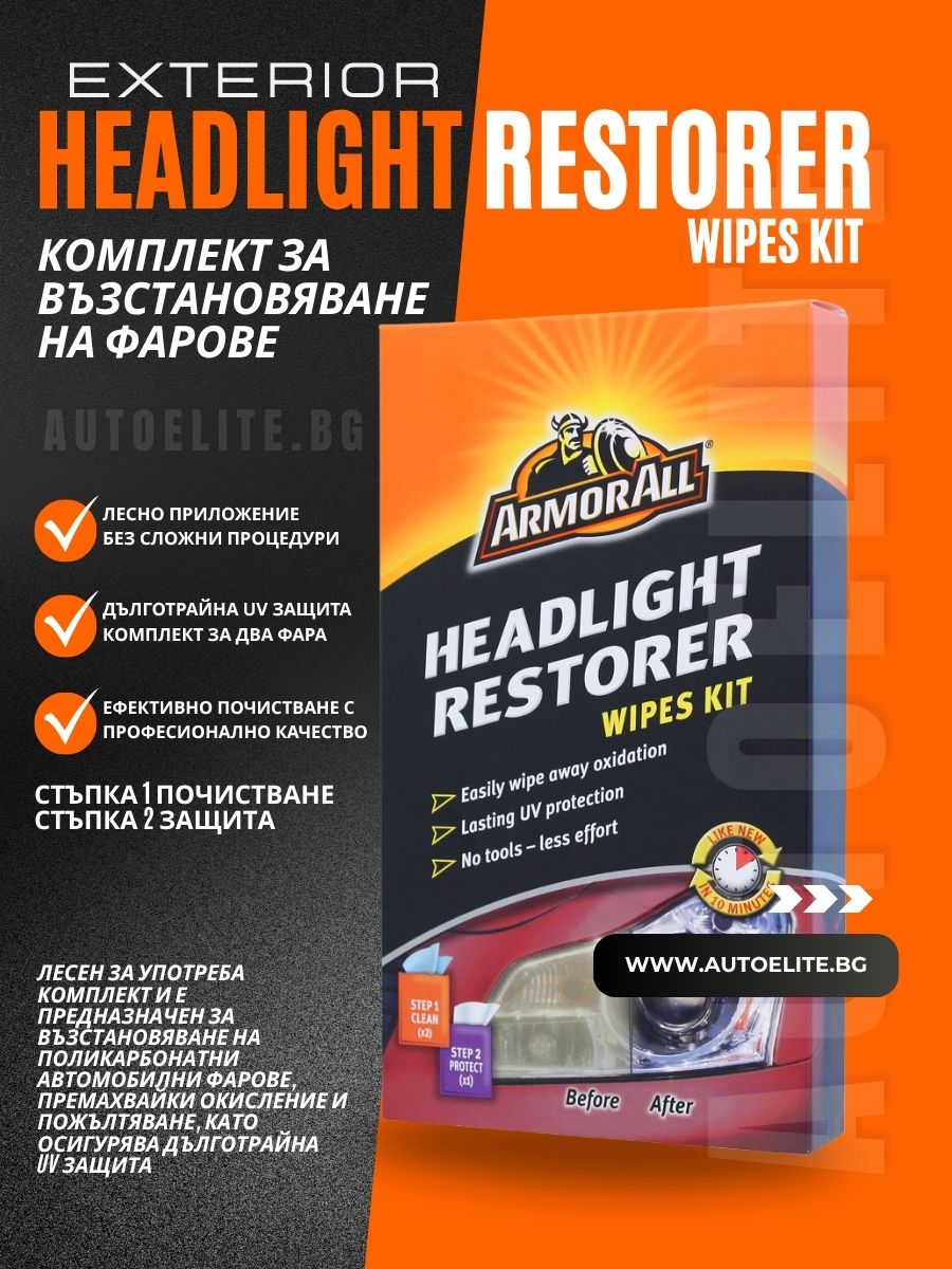 Комплект за възстановяване на фарове – Armor All