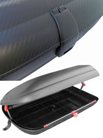 Автобокс Art Plast с ключ, 480 литра - черен карбон 