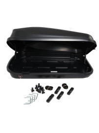 Автобокс Junior Easy 320 литра с 85 mm крепежи и с ключ - черен гланц 