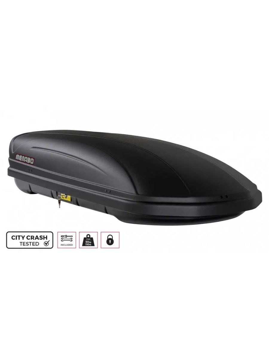 Автобокс Menabo Marathon 460 литра  с едностранно отваряне с ключ- черен 