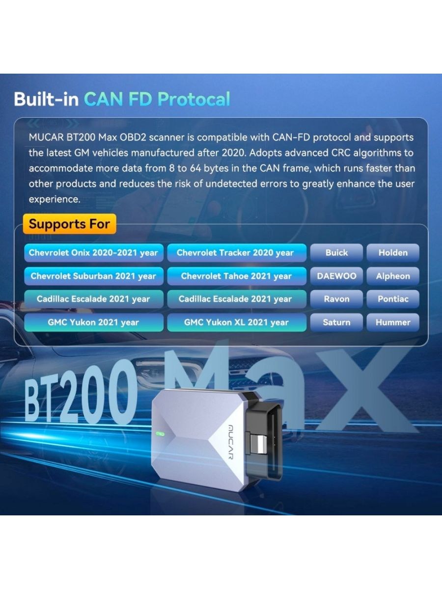 Автодиагностика Mucar BT200 Max – 15+ ресет функции, Bi-Directional управление и доживотна актуализация