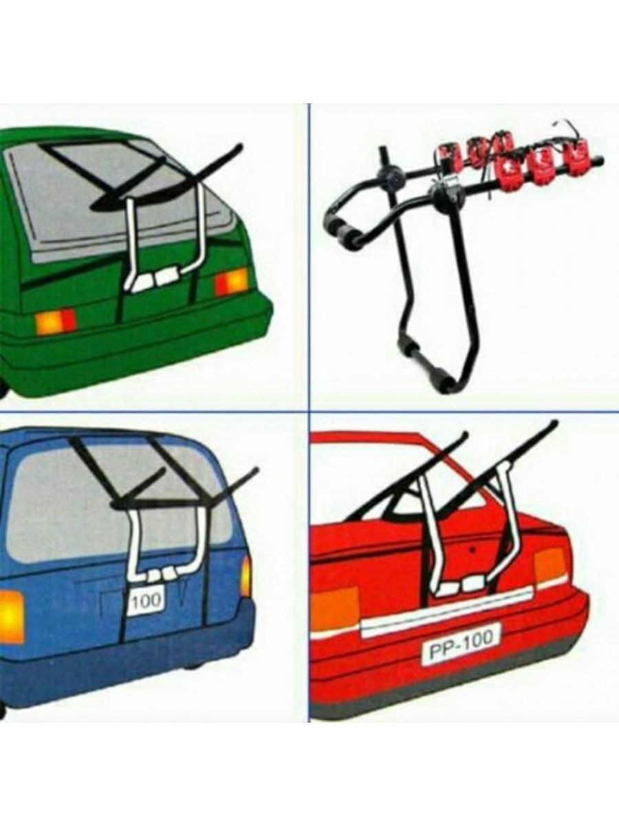 Багажник за 3бр. колела - багажник или стъкло