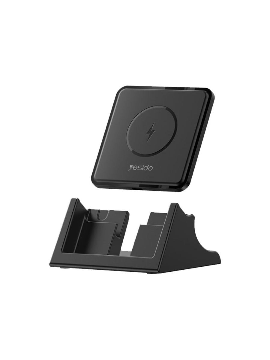 Безжично зарядно устройство с поставка YESIDO DeskCharge Stand 15W QI