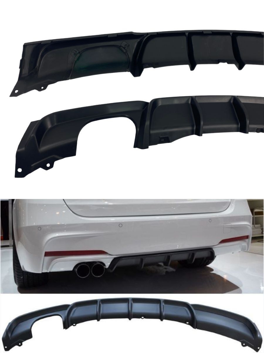 Дифузьор за BMW F30 / F31 (2011+) - M-Performance единичен за двоен накрайник 