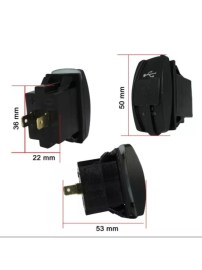 Двойно USB Универсално Зарядно за Вграждане Коли , Мотори и Лодки 3.1А