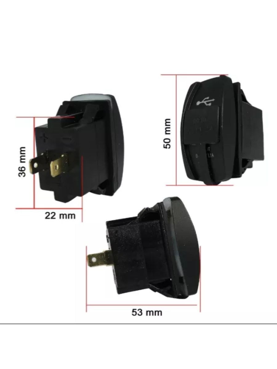 Двойно USB Универсално Зарядно за Вграждане Коли , Мотори и Лодки 3.1А