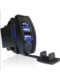 Двойно USB Универсално Зарядно за Вграждане Коли , Мотори и Лодки 3.1А