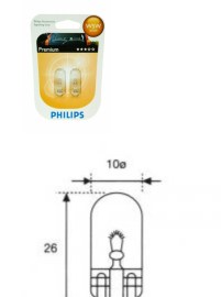 Габаритни и интериорни крушки Philips 12V T10