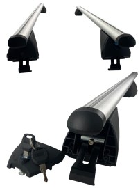 Греди напречни 135см за багажник за кола - за вградени покривни релси без отвор с ключ