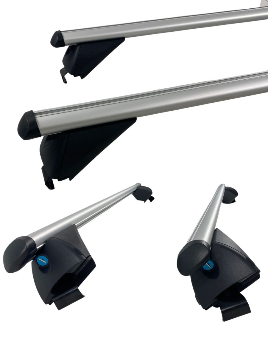 Греди напречни 135см за багажник за кола - за вградени покривни релси без отвор с ключ