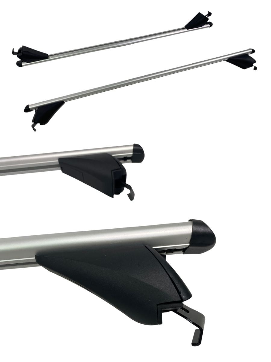 Греди напречни 135см за багажник за кола - за вградени покривни релси без отвор с ключ