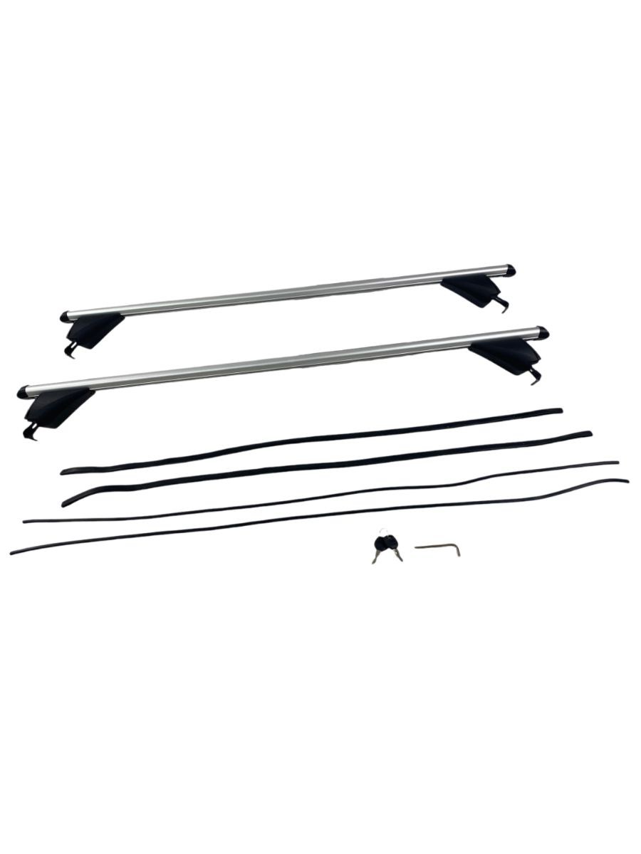 Греди напречни 135см за багажник за кола - за вградени покривни релси без отвор с ключ