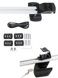 Греди напречни за багажник за кола напречни 120см - за фабрични резби на покрива, с ключ