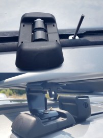 Греди напречни за багажник за кола напречни 120см - за фабрични резби на покрива, с ключ