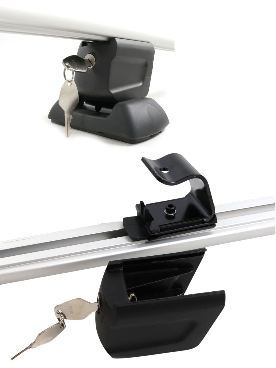 Греди напречни за багажник за кола напречни 135см- за фабрични резби на покрива, с ключ