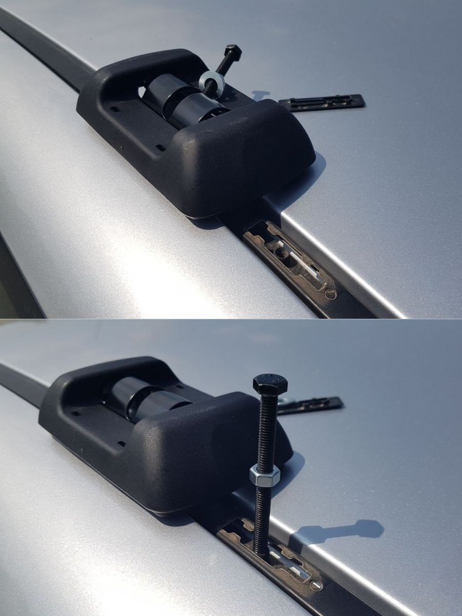 Греди напречни за багажник за кола напречни 135см- за фабрични резби на покрива, с ключ