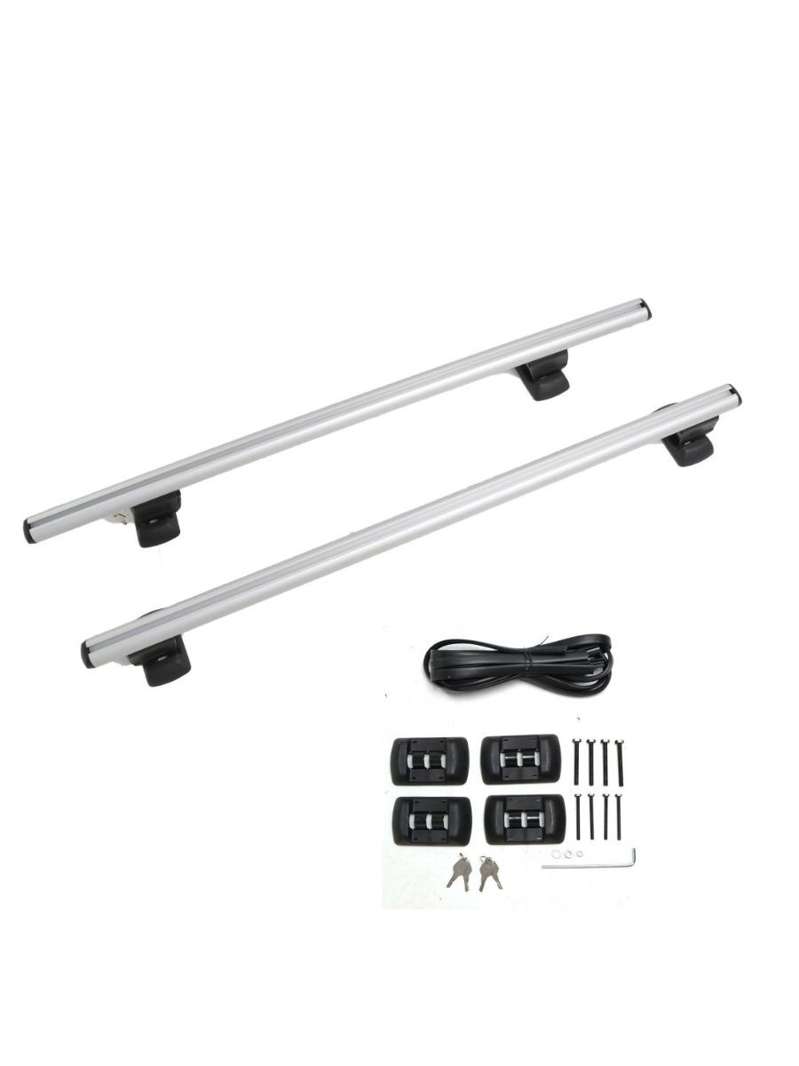 Греди напречни за багажник за кола напречни 135см- за фабрични резби на покрива, с ключ