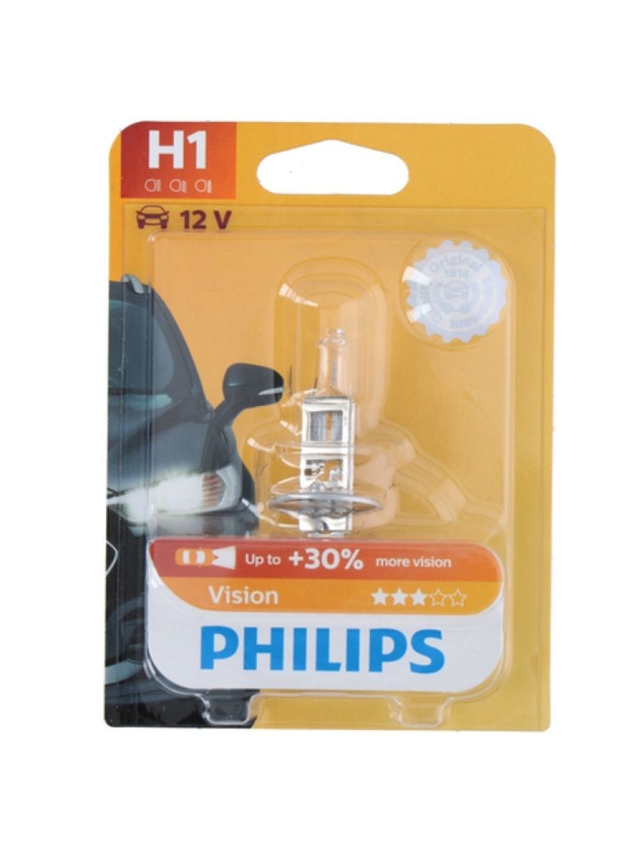 Халогенна крушка за фар H1 +30% светлина 55W 12V Philips