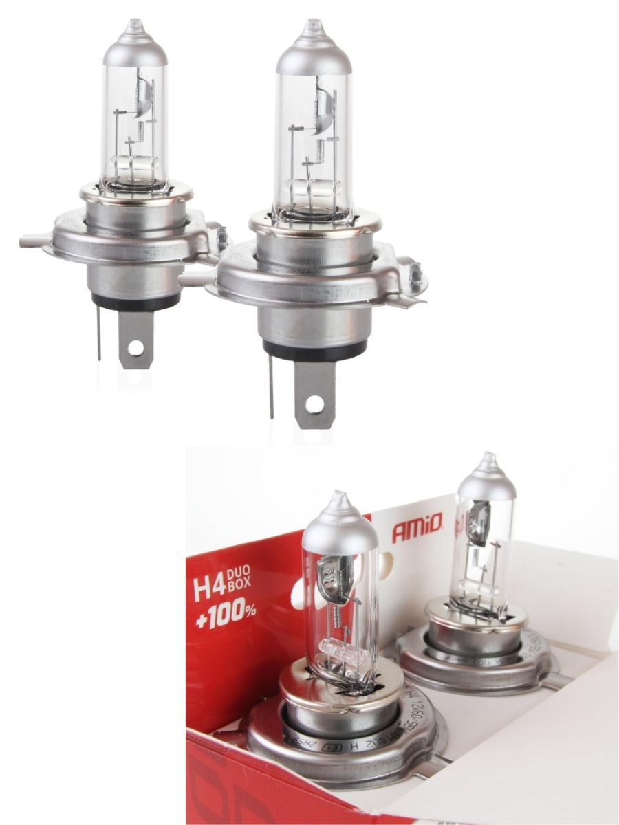 Халогенни крушки - комплект 2бр H4 12V 60/55W LumiTec SILVER +100% бяла светлина