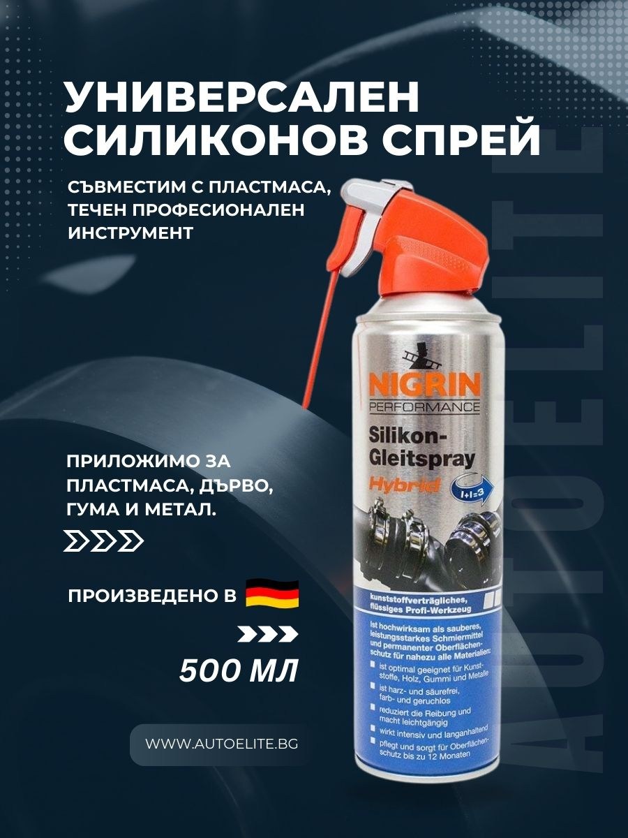 Хибриден силиконов спрей NIGRIN 500 мл
