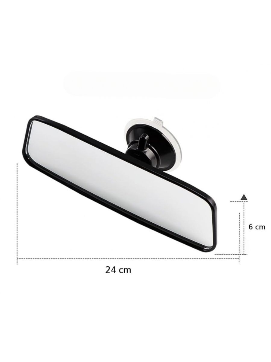 Интериорно огледало за автомобил за обратно виждане с вакуум 24 x 6cm
