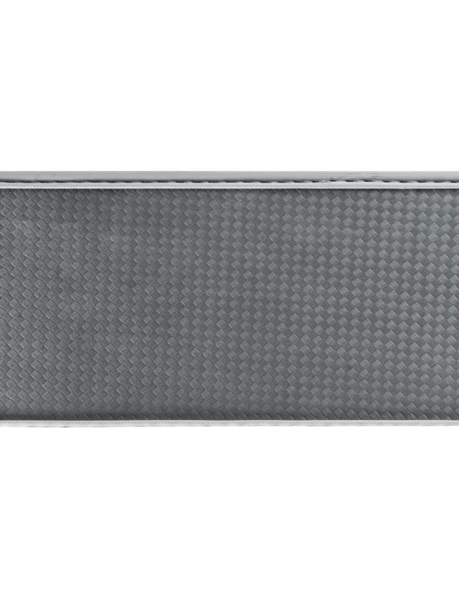 Калъф за волан от еко кожа - черно-сив, универсален 37-38 см