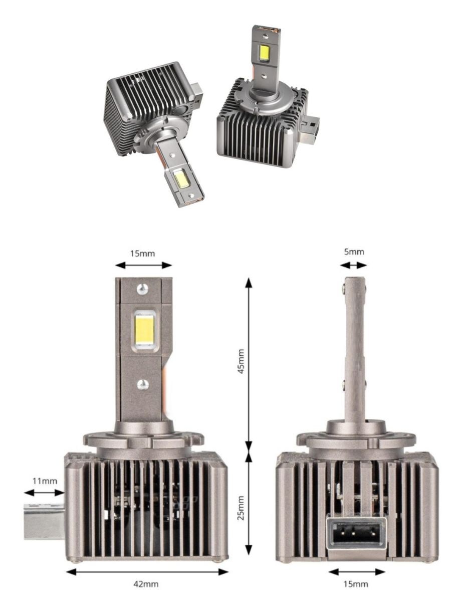 Комплект LED крушки D1S за фабричен Xenon Canbus 12–24V 10000lm