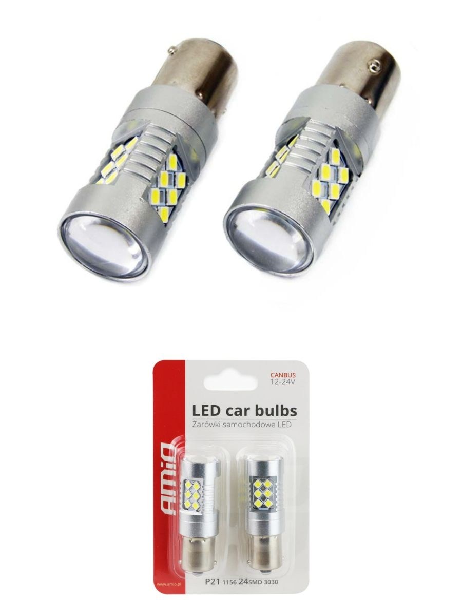 Комплект от 2 броя LED Диодни Крушки за Мигач, Стоп, Габарит, Халоген CANBUS