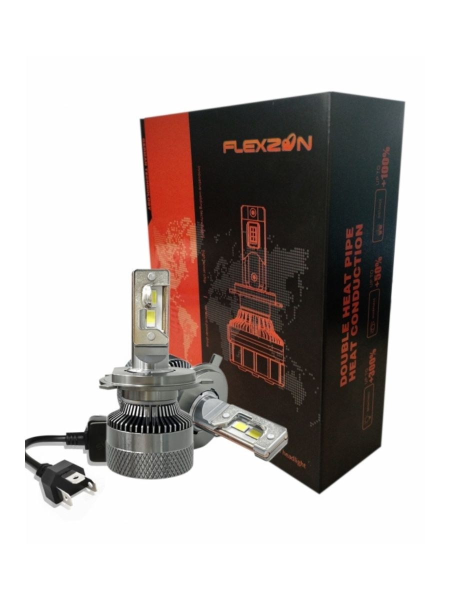 LED Диодни Крушки H4 12V 200W 17000lm за Фарове – Canbus