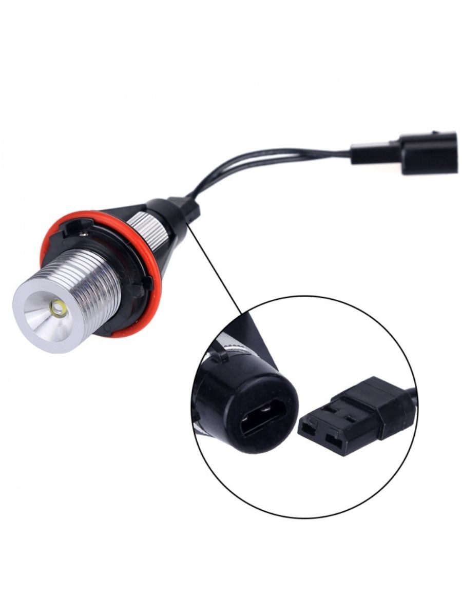 LED крушки Angel Eyes за BMW 12V-24V – жълти с Canbus без грешки