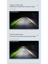 LED крушки H4 12V 120W 13000lm за фарове Canbus без грешки 6000К къси/дълги