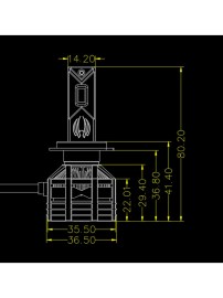 LED крушки H7 12V 240W 24000lm Canbus без грешки 6000K – къси и дълги светлини