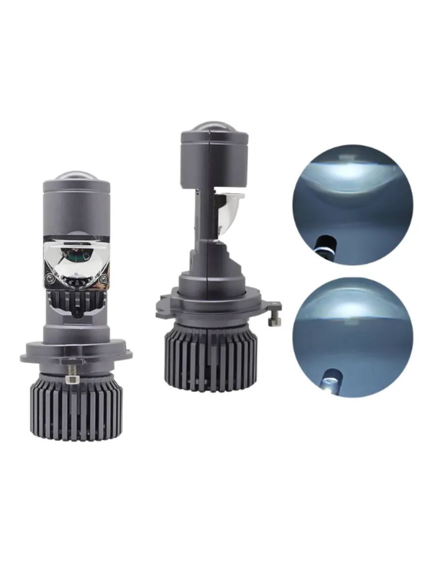  LED крушки с лупа H4 12V - 24V 80W 12000LM