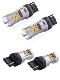 LED крушки T20 WY21W Canbus 3030 24SMD 12V-24V – оранжева светлина, комплект 2 броя