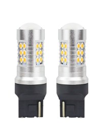 LED крушки T20 WY21W Canbus 3030 24SMD 12V-24V – оранжева светлина, комплект 2 броя