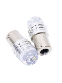 LED крушки за габарит - блиц мигащи P21W 1156 BA15S 12V с 9 LED – бяла светлина