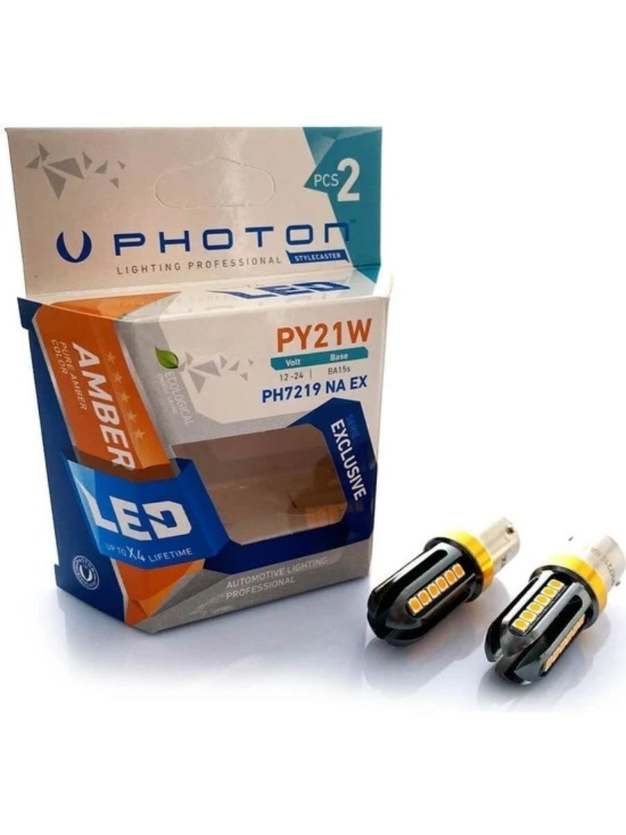 LED Крушки за мигач BA15S (P21W) 12V - 24V Жълта / Оранжева Светлина EXCLUSIVE