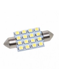 LED крушки за плафон 16 SMD 5050 39мм 12V бяла светлина в блистер