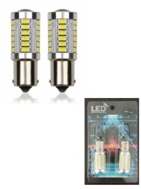 LED Лед Крушки за мигач/стоп, 33 SMD, С Лупа, BAU15S 1156