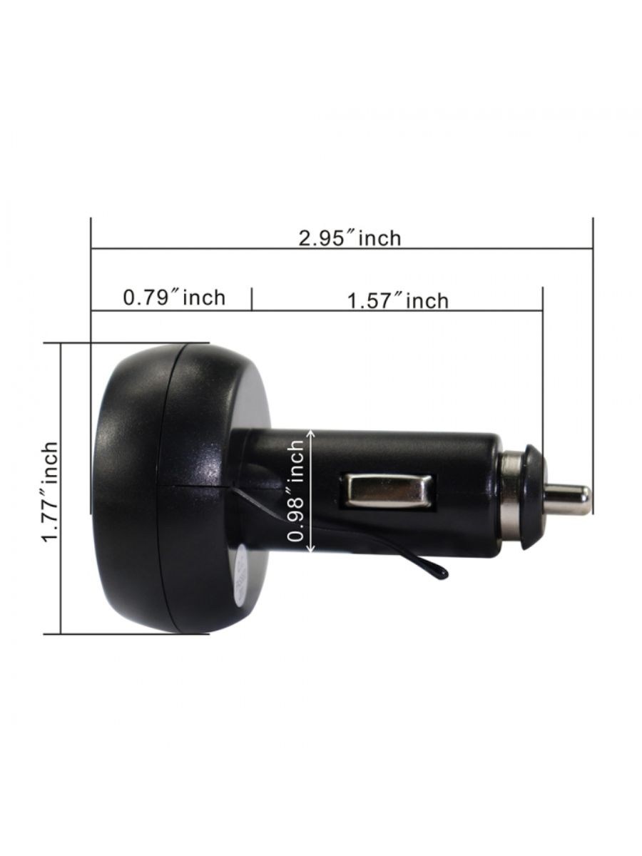 Мултифункционален дигитален уред 3 в 1 Волтметър Термометър и USB зарядно за автомобил