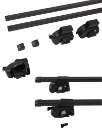 Напречни греди за багажник - за фабрични надлъжни релси с отвор - 120cm с ключ - метални