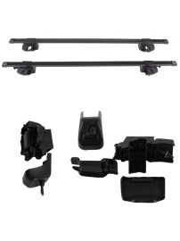 Напречни греди за багажник - за фабрични надлъжни релси с отвор - 120cm с ключ - метални