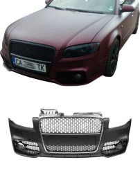Предна броня за Audi A4 B7 8E (2004-2008) - S-Line Design с хром лайсна 