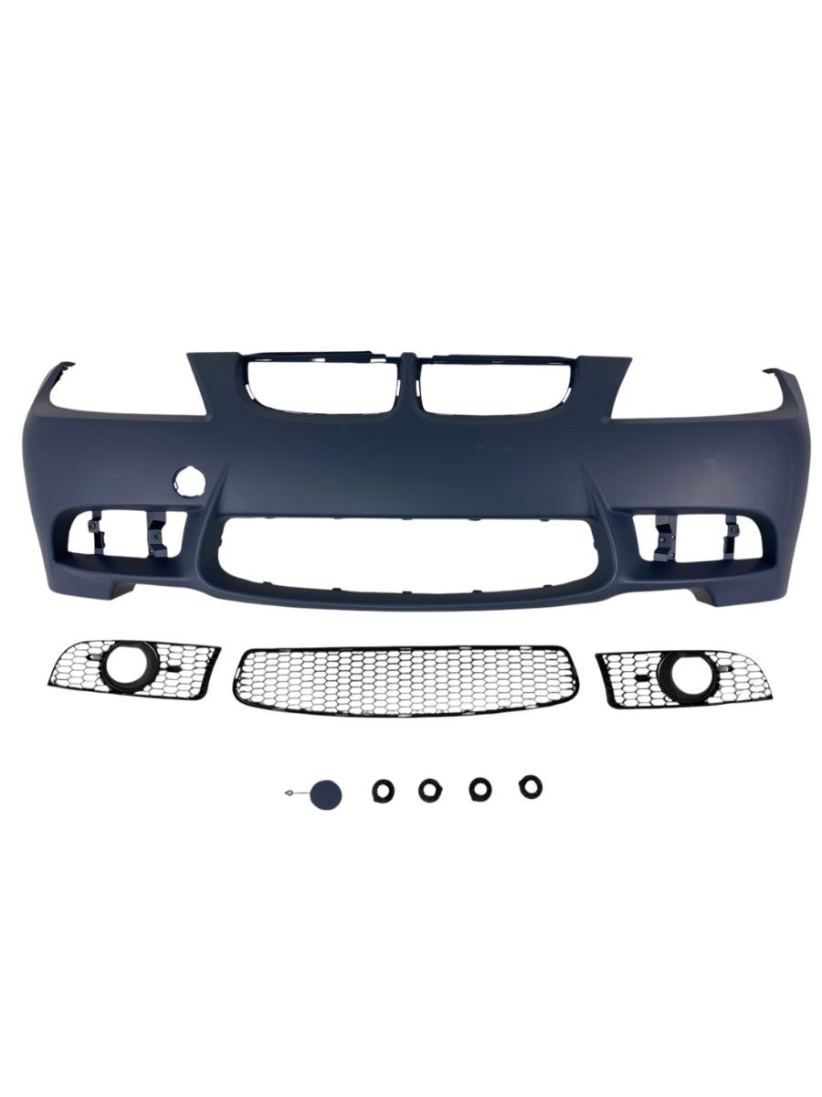 Предна броня за BMW E90 (2005-2008) - М3 дизайн с отвори за халогени, без парктроник 