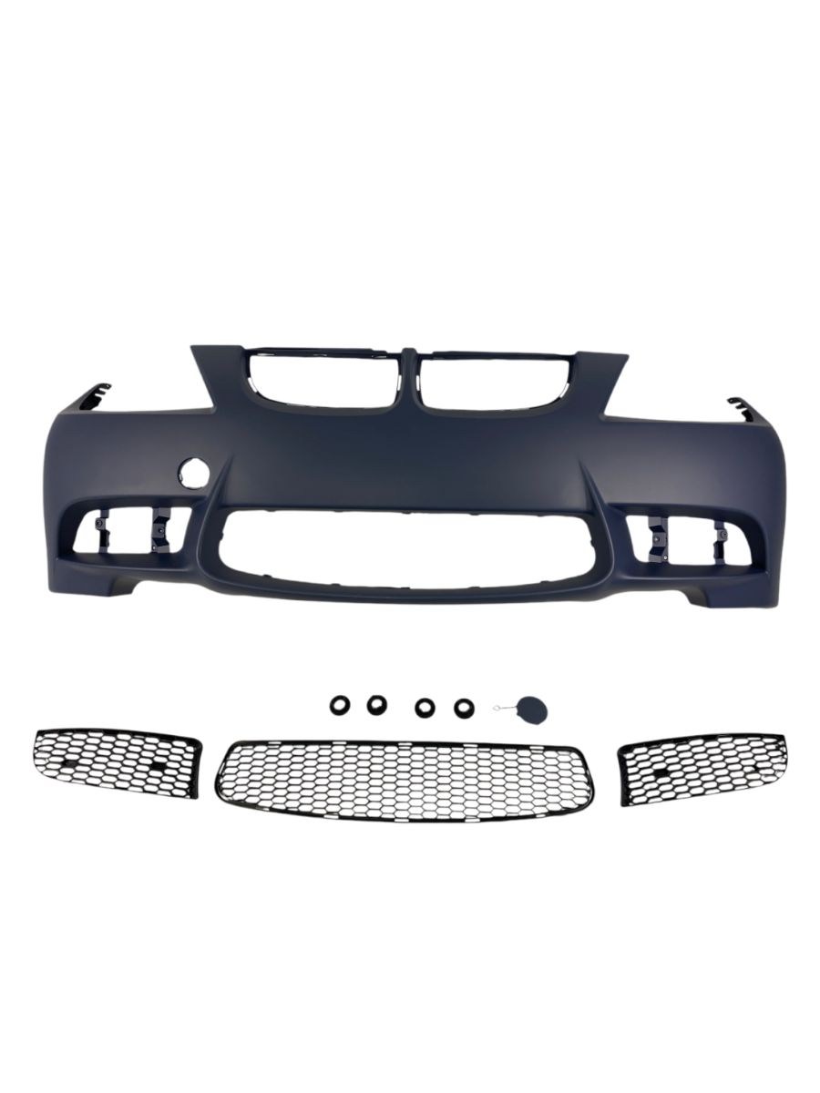 Предна броня за BMW E90 / E91 (2005-2008) - M3 дизайн без отвори за халогени, без отвори за пръскалки