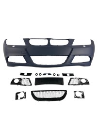 Предна броня за BMW E90 / E91 (2008+) - M-Tech дизайн с отвори за пръскалки, без парктроник грундирана 