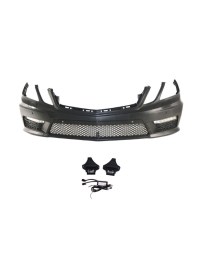 Предна броня за Mercedes W212 E-Class (2009-2012) – AMG стил с отвори за парктроник