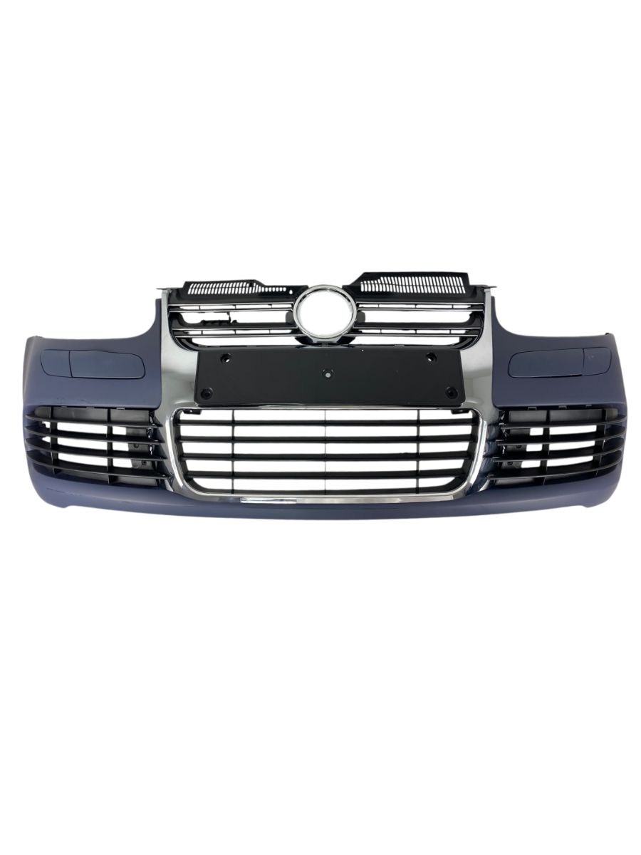 Предна броня за VW Golf 5 – R32 дизайн с решетки (без халогени, хром)