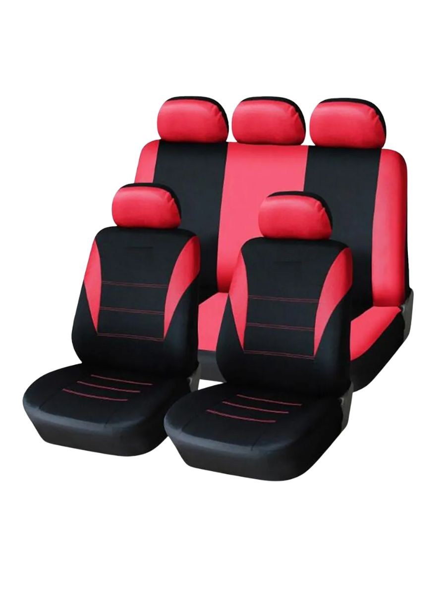 Универсални калъфи за седалки Carfort (черно-червено)