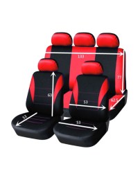 Универсални калъфи за седалки Carfort (черно-червено)
